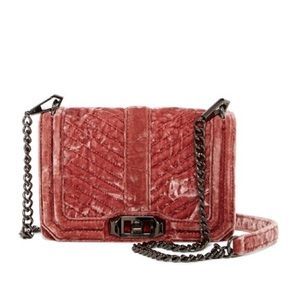 Rebecca Minkoff Chevron Quilted Velvet Crossbody